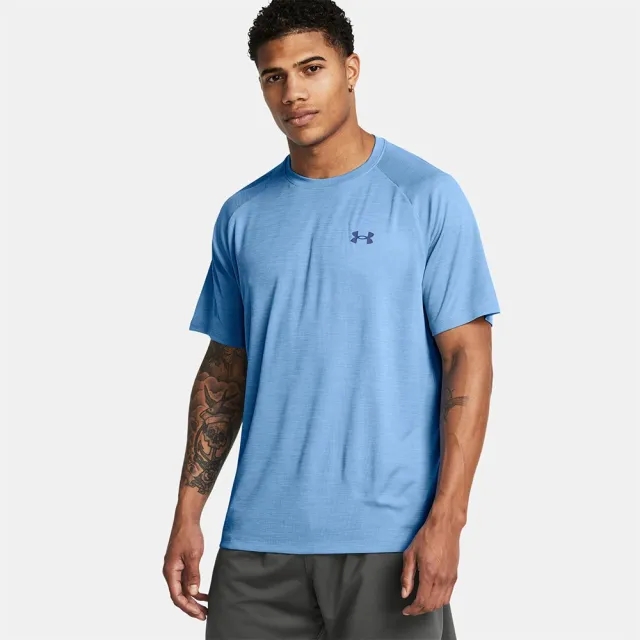 Under Armour UA Tech Textured Short Sleeved T-Shirt - Blue - Size S - Blue