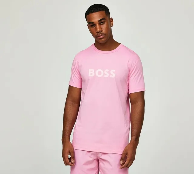 BOSS RN Logo T-Shirt - Pink - Size S - Pink