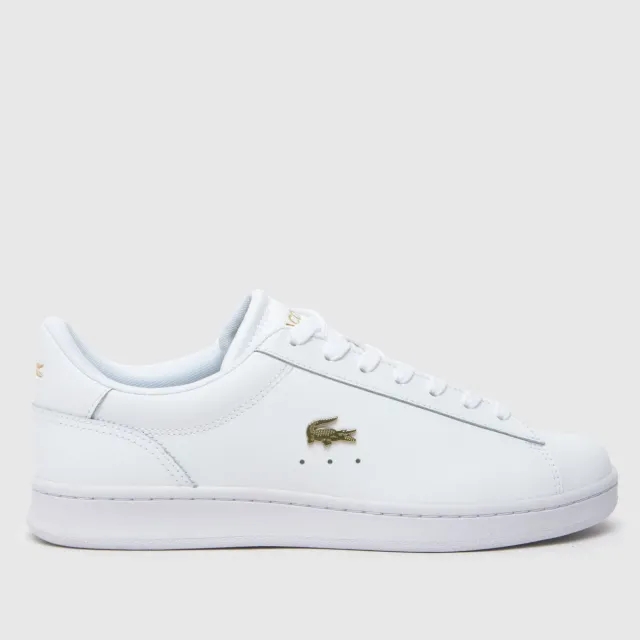 Lacoste Women's Carnaby Set Leather Sneakers - White & Gold