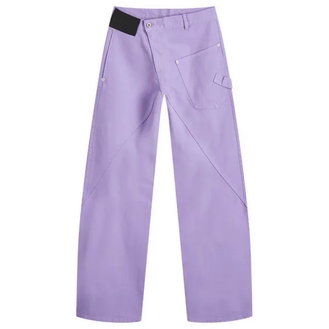 JW Anderson Women's Twisted Workwear Trousers Purple