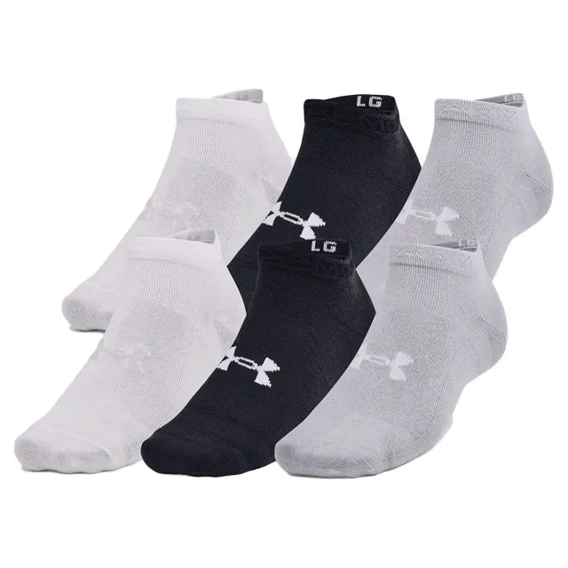 Unisex  Under Armour  Essential 6-Pack Low Cut Socks Black / Black / Halo Gray XL