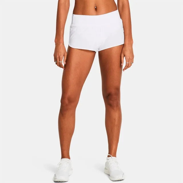 Women's  Under Armour  Launch Pro 2'' Shorts White / White / Reflective XL