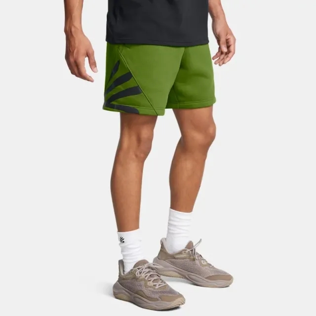 Under Armour Men's Curry Splash Fleece Shorts Surplus Green / Surplus Green / Black S