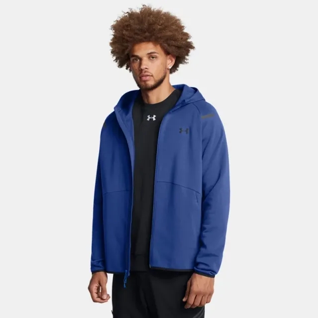 Men's  Under Armour  Unstoppable Fleece Full-Zip Hoodie Tech Blue / Black XXL