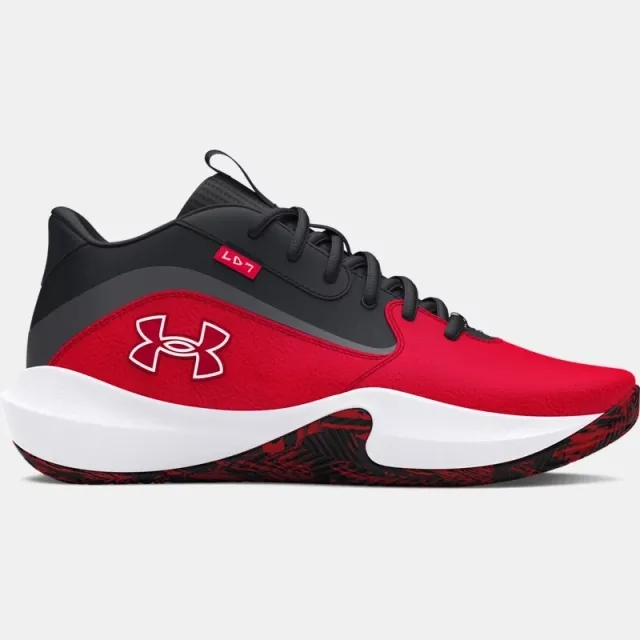 Unisex  Under Armour  Lockdown 7 Basketball Shoes Red / Black / White 6 (EU 40)