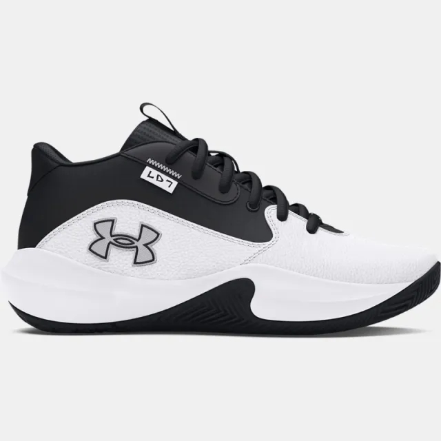 Grade School  Under Armour  Lockdown 7 Basketball Shoes White / Black / Black 6 (EU 40)