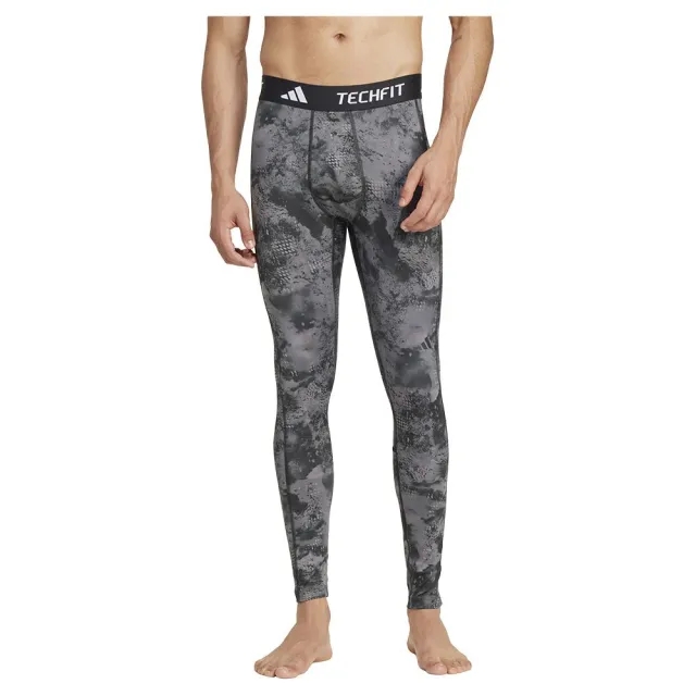 Adidas Techfit Training Allover Print Leggings  - Grey