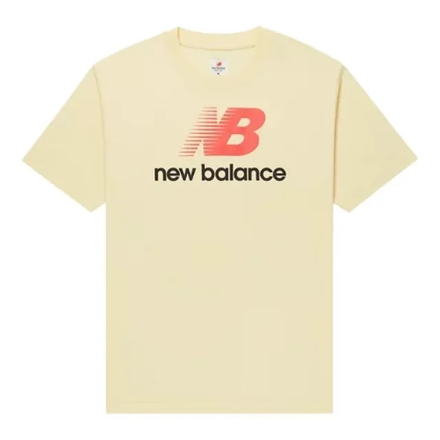 New Balance Men's MADE in USA Graphic T-Shirt in Yellow Cotton Jersey
