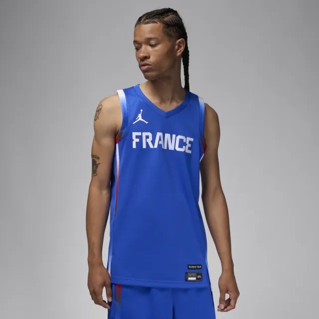 Nike France Limited Road Men's Jordan Basketball Jersey - Blue - Polyester