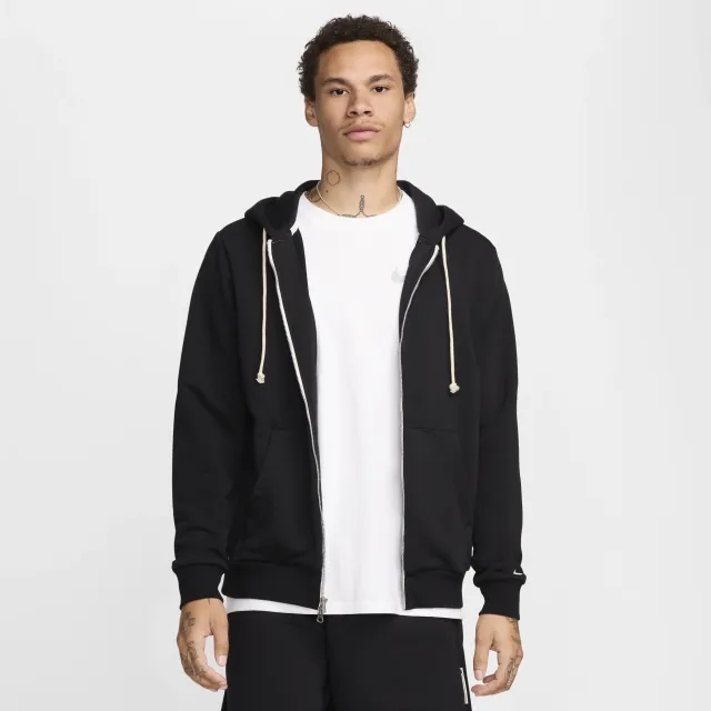 Nike Standard Issue Men's Dri-FIT Full-Zip Basketball Hoodie - Black - Sustainable Blends Minimum