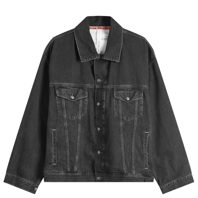 Acne Studios Men's Robert Relaxed Denim Jacket Vintage Black
