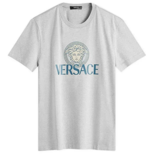 Versace Men's Logo T Shirt Light Grey
