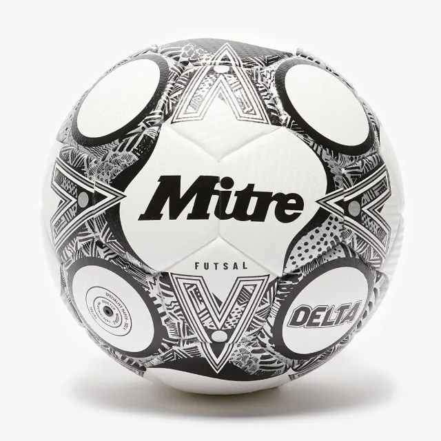 Mitre Delta Futsal Football - WHITE/BLACK/SILVER