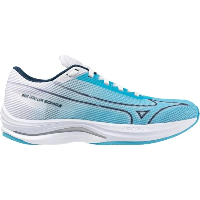 Mizuno Wave Rebellion Sonic 2 Competition Running Shoe Women - Turquoise, White