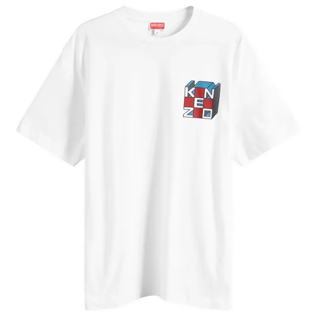 Kenzo Men's Kube Oversized T-Shirt White