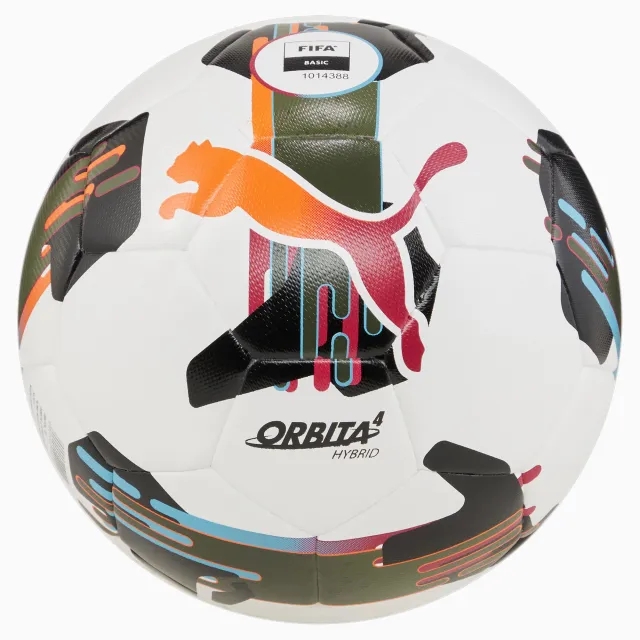 PUMA Orbita 4 Hybrid Football (Fifa Basic Quality), White/Multicolor