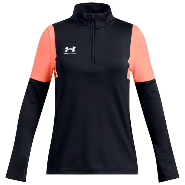 Girls'  Under Armour  Challenger Midlayer Black / Flare Orange / White YXS (48 - 50 in)