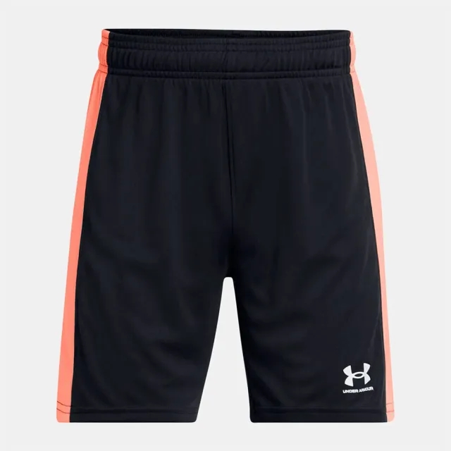 Boys'  Under Armour  Challenger Knit Shorts Black / Flare Orange / White YMD (54 - 59 in)