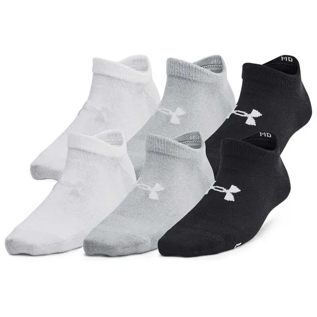 Kids'  Under Armour  Essential 6-Pack No- Show Socks Black / Black / Halo Gray M