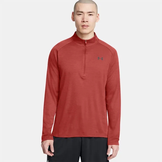 Men's  Under Armour  Tech™ Textured ½ Zip Earthen Orange / Black S