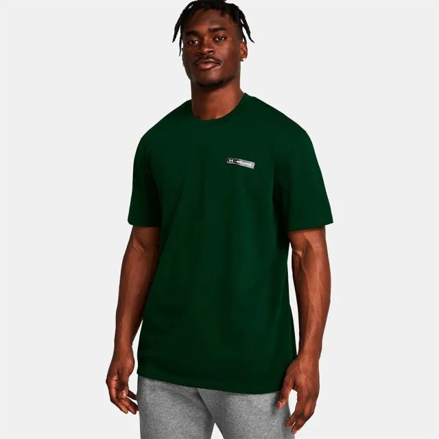 Men's  Under Armour  Heavyweight Armour Label Short Sleeve Forest Green / Black / Black S