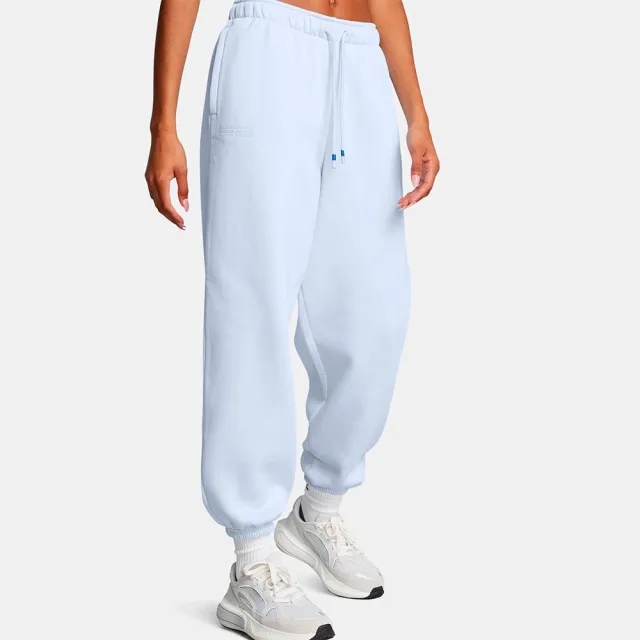 Women's  Under Armour  Icon Fleece Oversized Wordmark Pants Nimbus Blue / Nimbus Blue XS