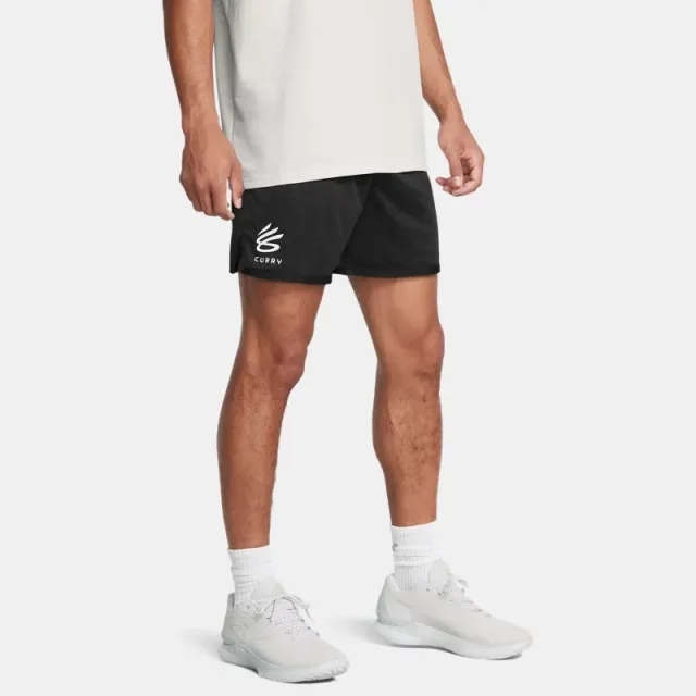 Under Armour Men's Curry Splash Shorts Black / White Clay XXL