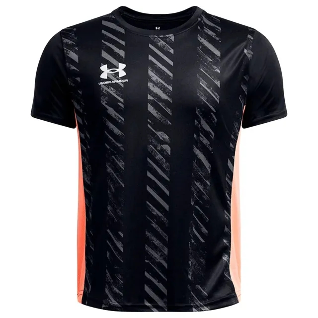 Boys'  Under Armour  Challenger Printed Short Sleeve Black / White YSM (50 - 54 in)