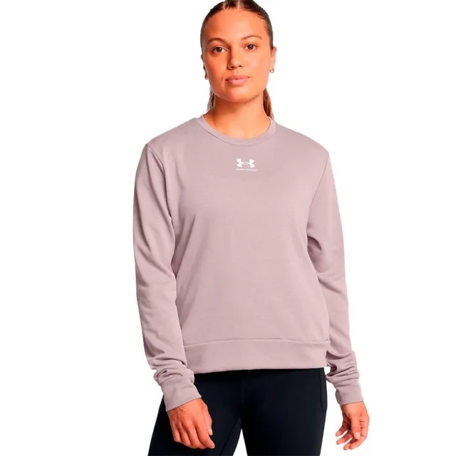 Women's  Under Armour  Rival Terry Crew Tetra Gray / White XS