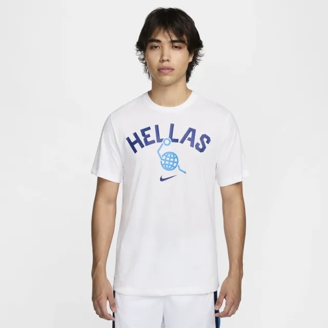 Nike Gre 24 M Ss Team Tee Oly24 Men Shortsleeves White