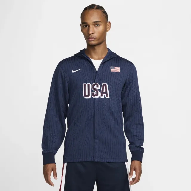 USA Men's Nike Dri-FIT ADV Basketball Game Jacket - Blue