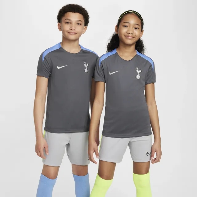 Tottenham Hotspur Strike Older Kids' Nike Dri-FIT Football Short-Sleeve Knit Top - Grey