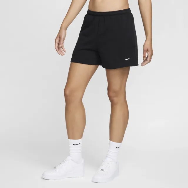 Nike Sportswear Chill Terry Women's Mid-Rise 10cm (approx.) French Terry Shorts - Black - Sustainable Blends Minimum