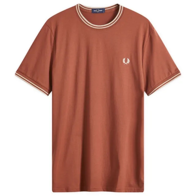 Fred Perry Twin Tipped T-Shirt In White