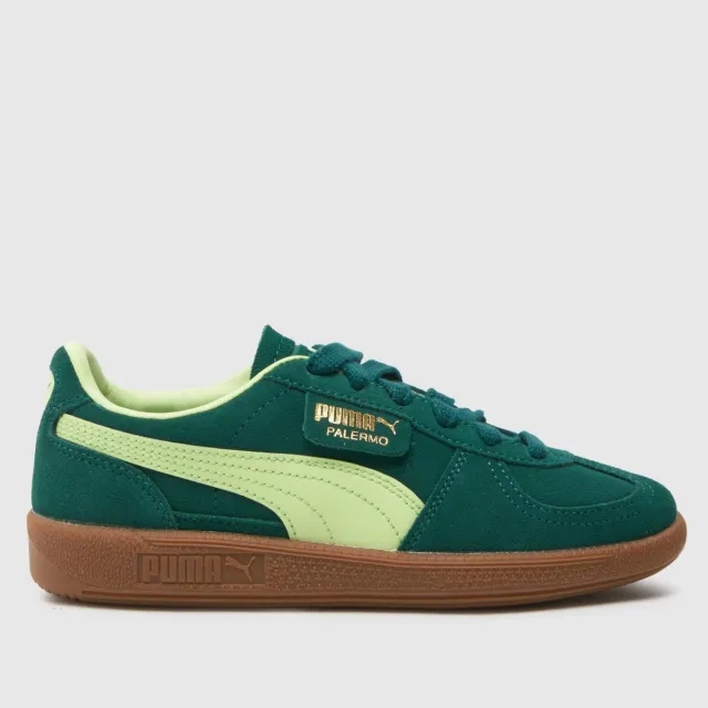 Puma Junior Palermo Trainer - Green - Size 5.5 - Green
