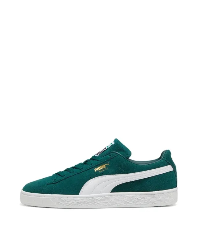 Puma Suede Classic Sneakers In Dark Green & White