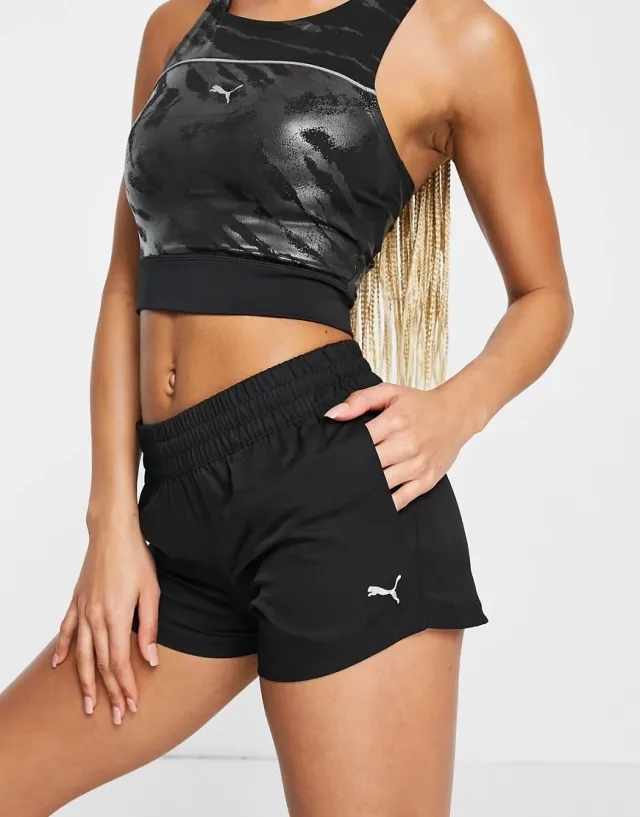 Puma Training 3 Inch Woven Shorts In Black
