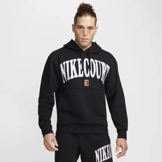 NikeCourt Heritage Men's Dri-FIT Fleece Tennis Hoodie - Black