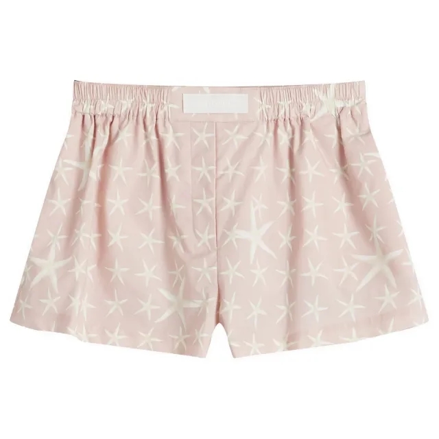 Versace Women's Starfish Print Shorts Dusty Rose/Bone
