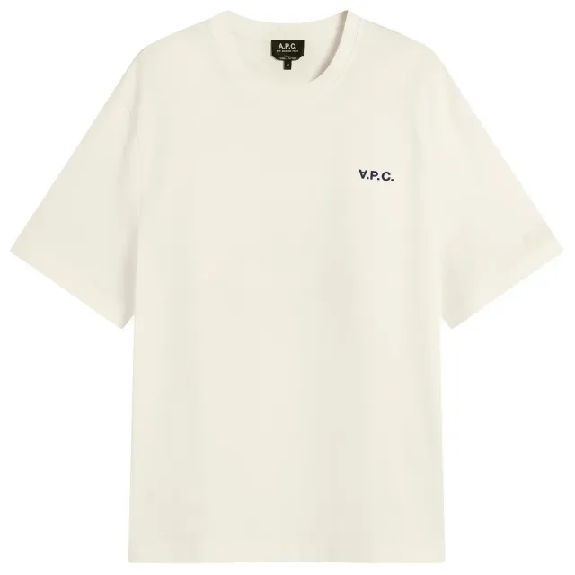 T-Shirt A.P.C. Boxy Petit Vpc T-Shirt White/ Dark Navy Blue M