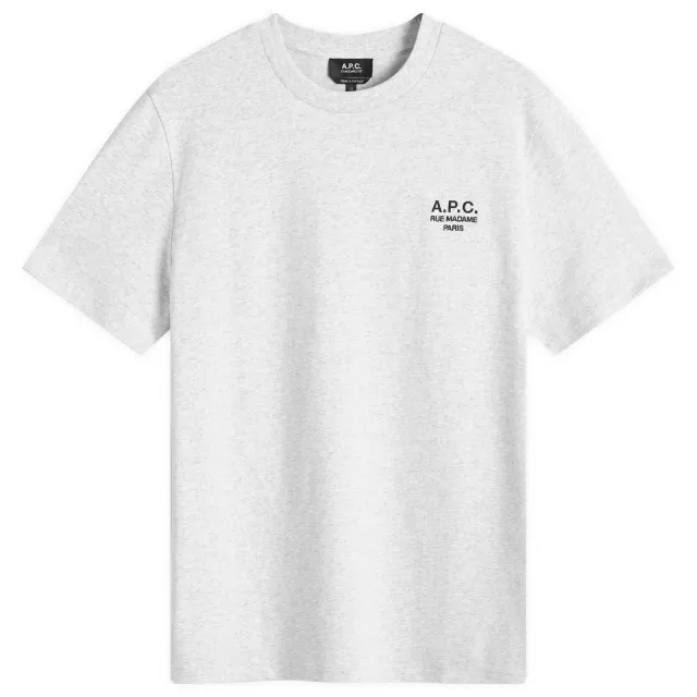 T-Shirt A.P.C. Standard Rue Madame T-Shirt Unisex Heather Grey/ Black S