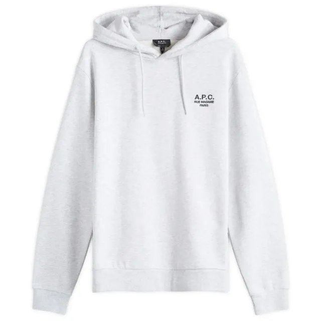 Asics A.P.C. Men's Rue Madame Logo Hoodie Heather Grey/Black
