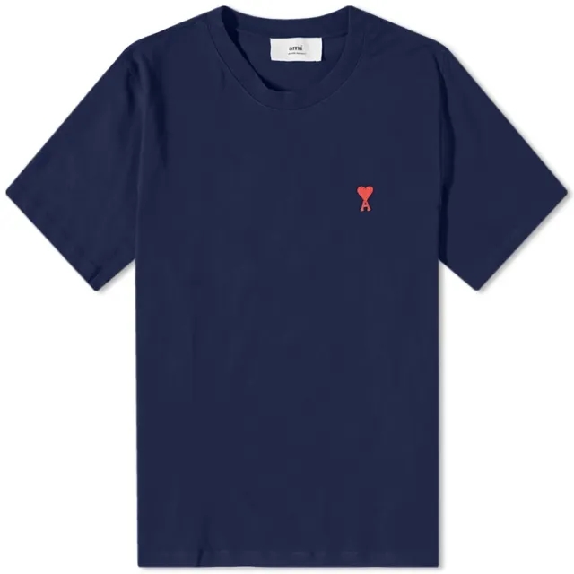 AMI Paris AMI Tonal Small A Heart T-Shirt Nautic Blue