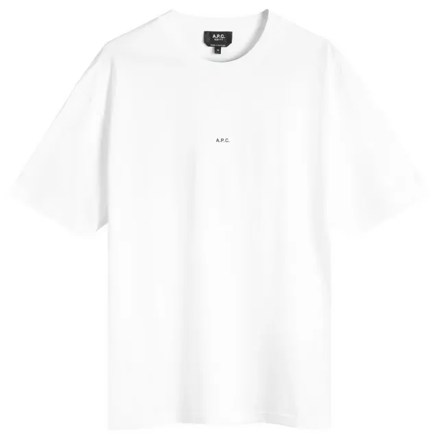 T-Shirt A.P.C. Boxy Micro Logo T-Shirt White/ Black M