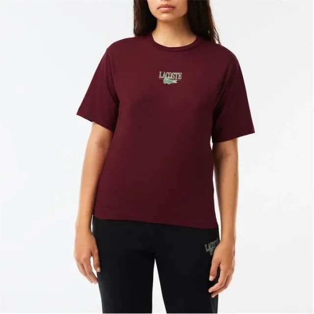 Lacoste Relaxed Fit Printed Cotton T-Shirt