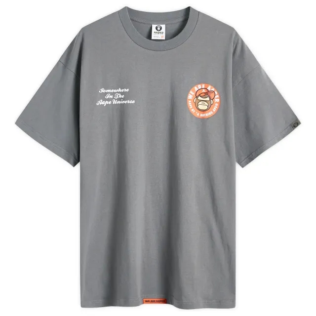 A Bathing Ape AAPE Aaper Printed T-Shirt Grey