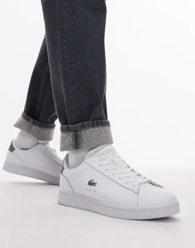 Lacoste Men's Carnaby Set Leather Sneakers - White & Dark Green
