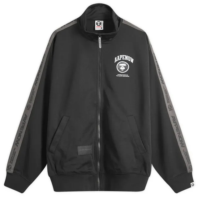 A Bathing Ape AAPE Zipped Jersey Track Jacket Black