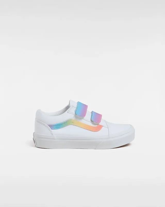 Vans - Kids Old Skool Hook And Loop Shoes (4-8 Years), White