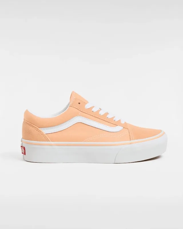 Vans - Old Skool Platform Shoes, Woman, Orange